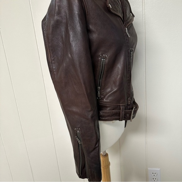 Brown Leather Women's Jacket - Picture 3 of 9